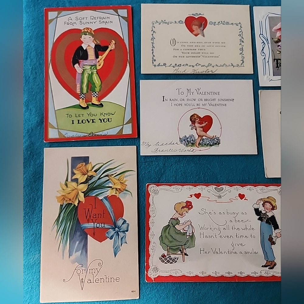 Vintage Valentine's Day Card Set